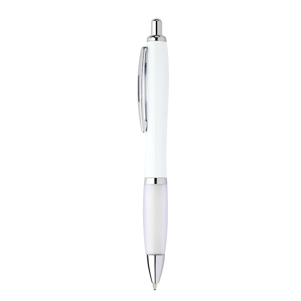Cooper White Barrel Pen - Printed