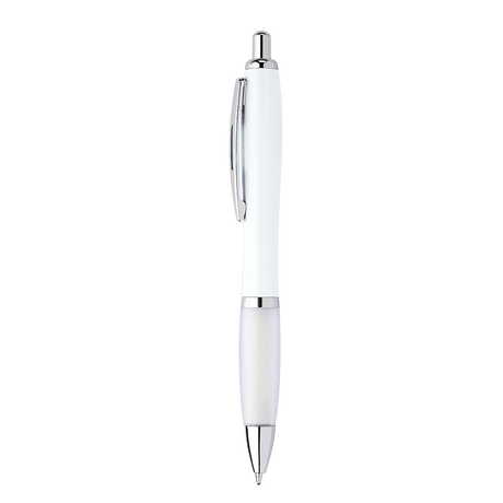 Cooper White Barrel Pen - Printed