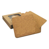 Vineyards Cork Coaster Square Set of 4