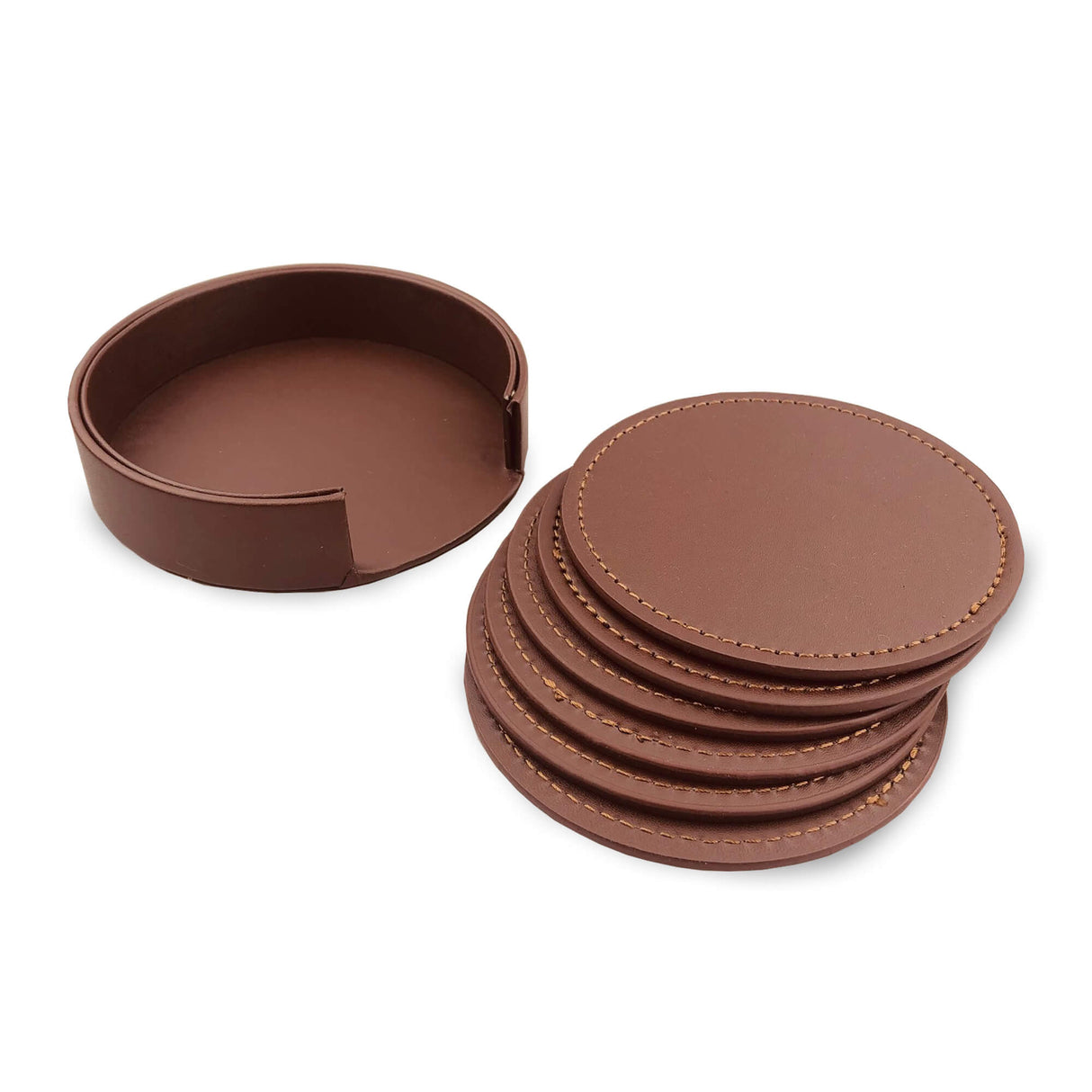 Leather Coaster Set of 6