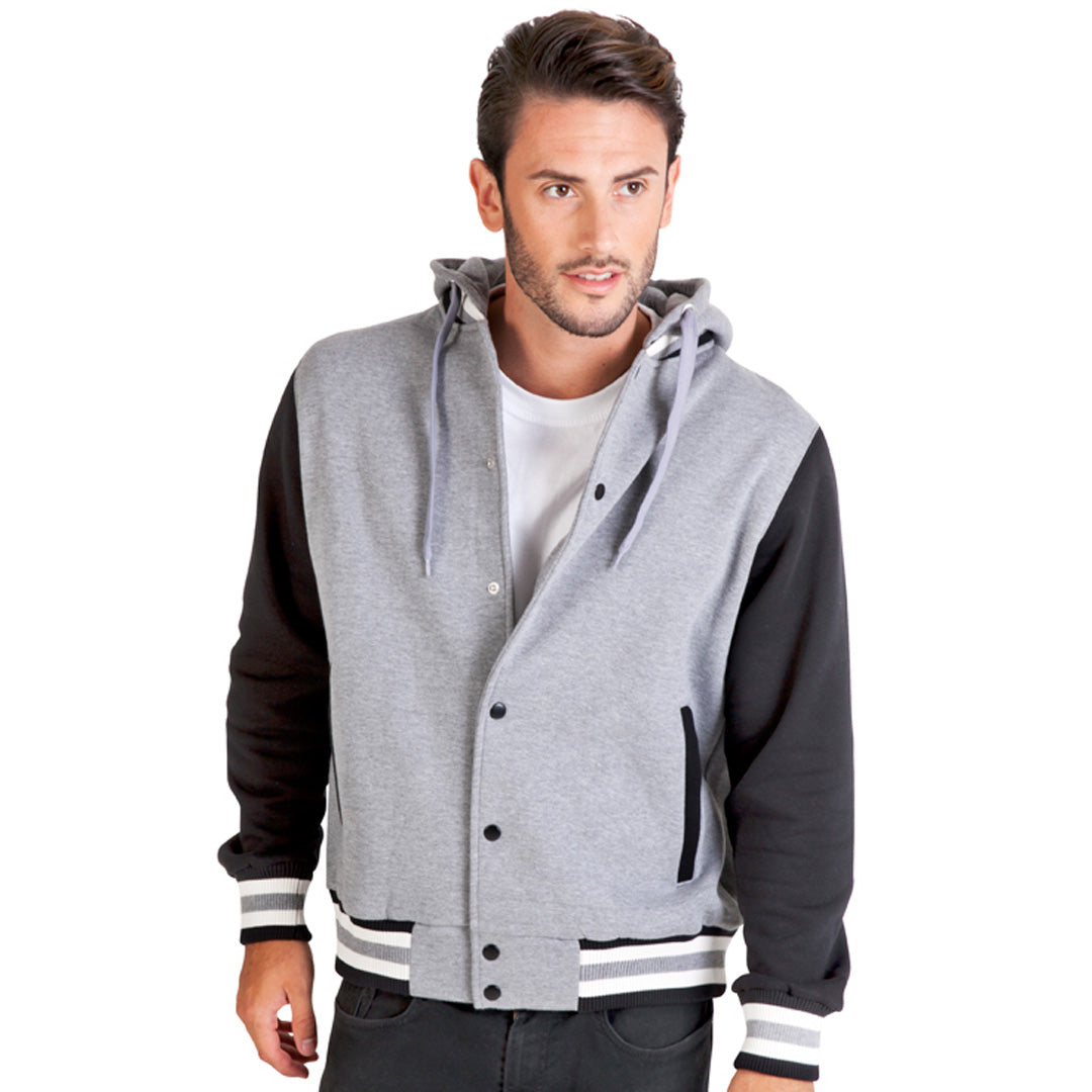 F907HB Hooded Varsity Jacket