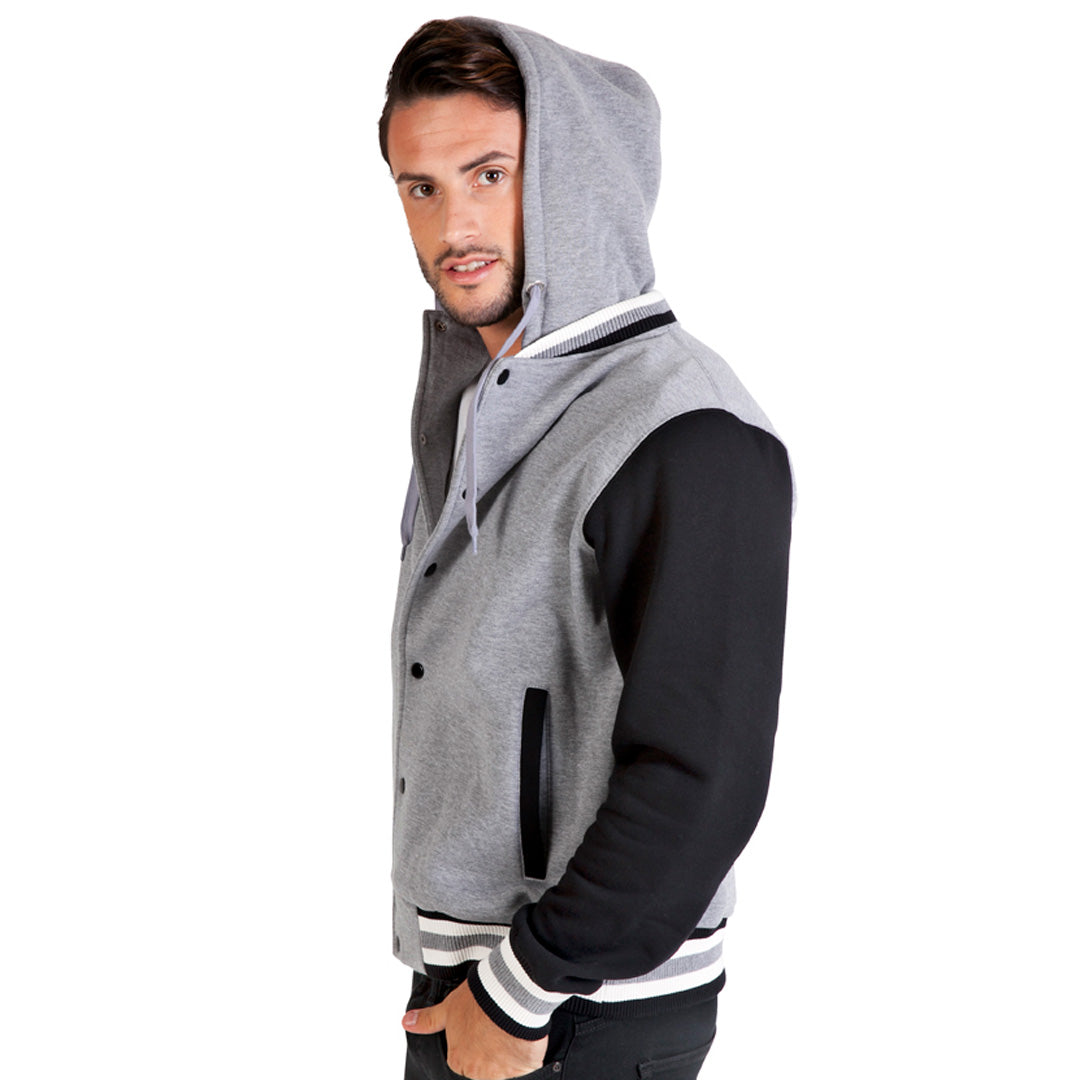 F907HB Hooded Varsity Jacket