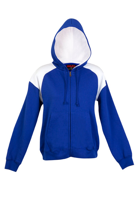 FZ33UN Bondi Ladies/Juniors Shoulder Contrast Zip Hoodie