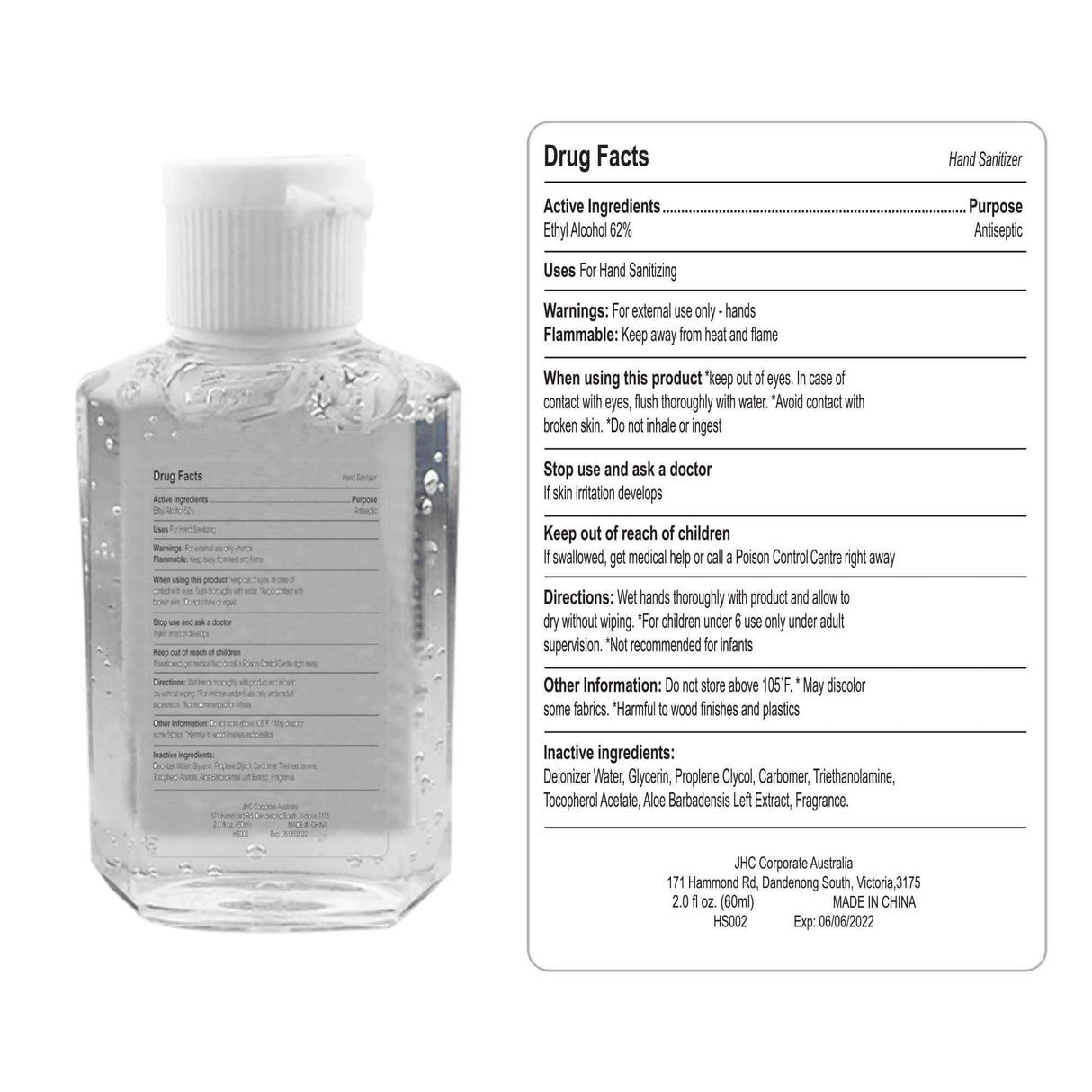 60ml Hand Sanitiser Gel