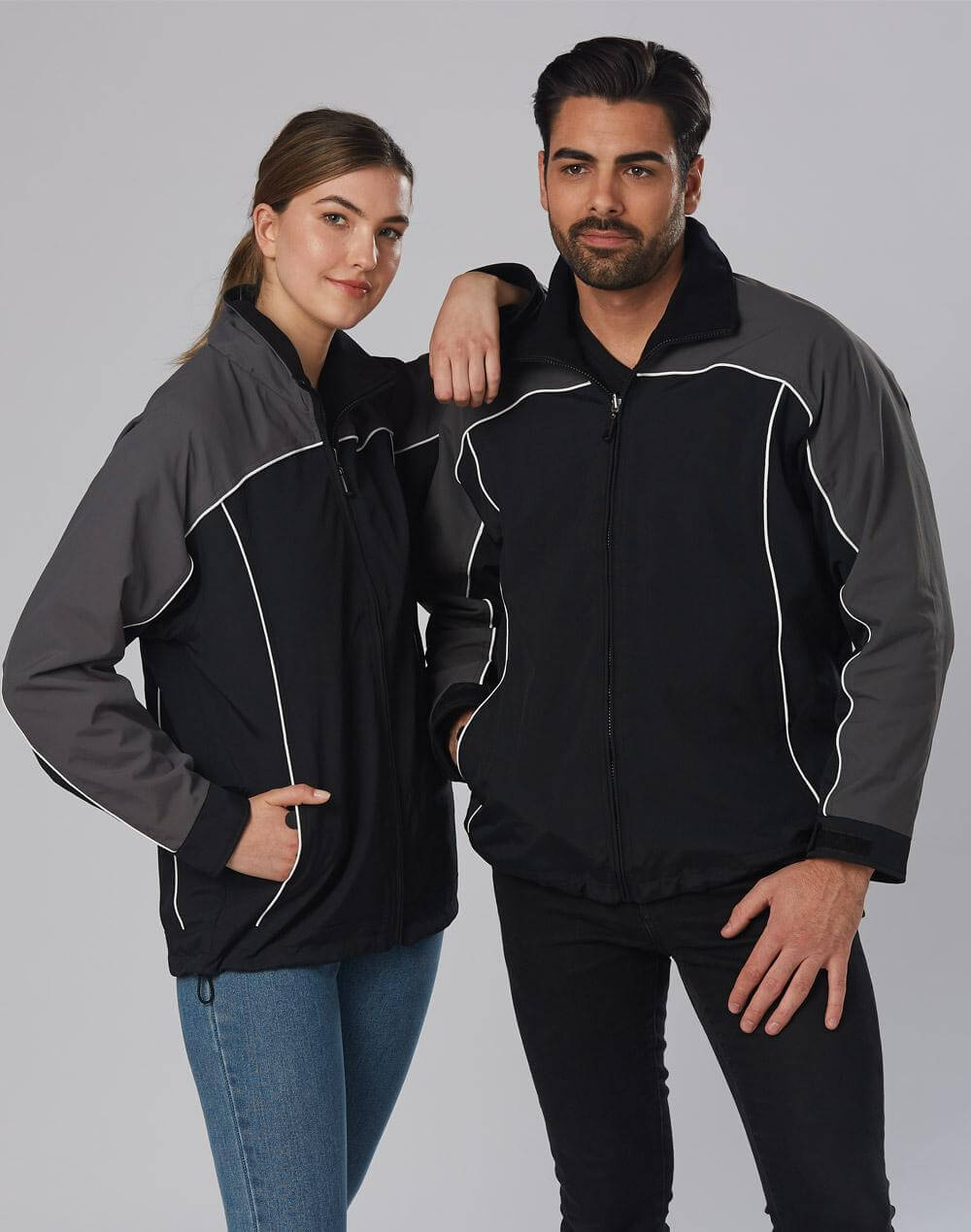 JK22 Cascade Tri-Colour Contrast Reversible Jacket