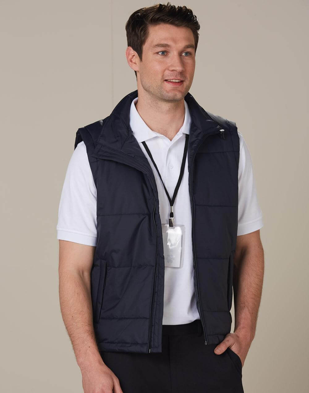 JK29 Padded Nylon Vest Men's