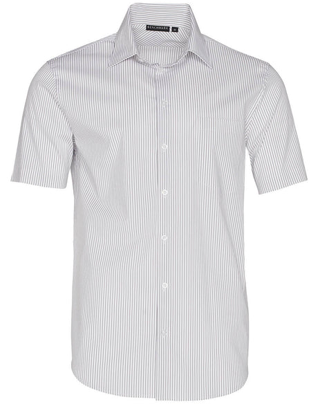 M7200S Men's Ticking Stripe Short Sleeve Shirt