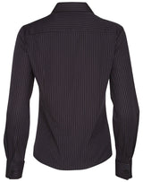 M8132 Women's Dobby Stripe Long Sleeve Shirt