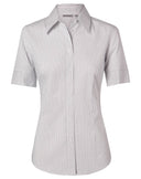 M8200S Women's Ticking Stripe Short Sleeve Shirt
