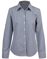 M8300L Ladies’ Gingham Check Long Sleeve Shirt