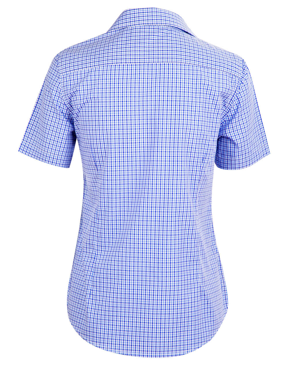 M8320S Ladies’ Multi_Tone Check Short Sleeve Shirt