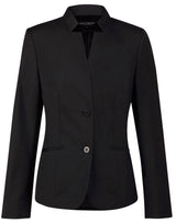 M9202 Ladies’ Wool Blend Stretch Reverse Lapel Jacket