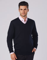 M9502 - Men's V-Neck Long Sleeves Jumper