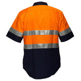 MA102 Hi-Vis Two Tone Regular Weight Short Sleeve Shirt with Tape - NEED FIX - dixiesworkwear