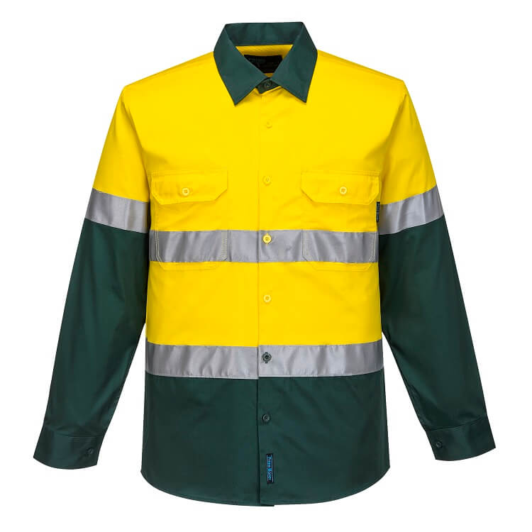 MA801 Lightweight Taped Long Sleeve Shirt - dixiesworkwear