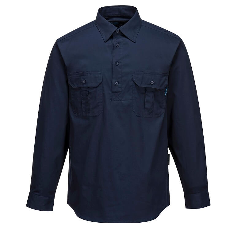 MC903 Lightweight Closed Front Shirt - dixiesworkwear