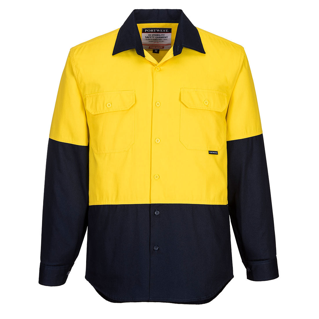 MS901 Hi Vis Tow Tone Regular Long Sleeve Shirt