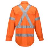 MX301 Lightweight Cotton Long Sleeve Shirt with Cross Back Tape - dixiesworkwear