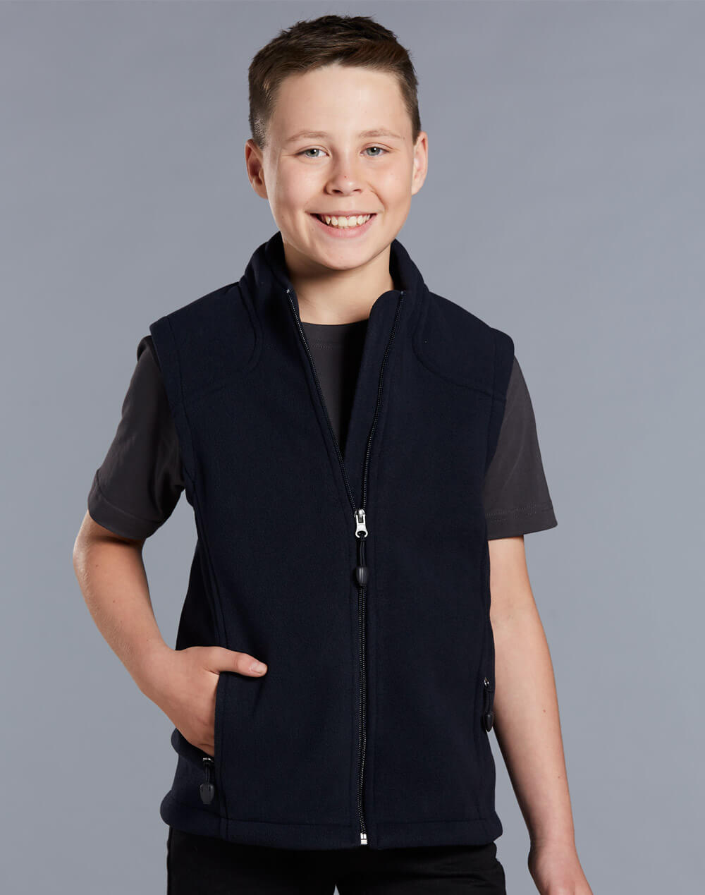 PF09K Diamond Polar Fleece Vest Kids