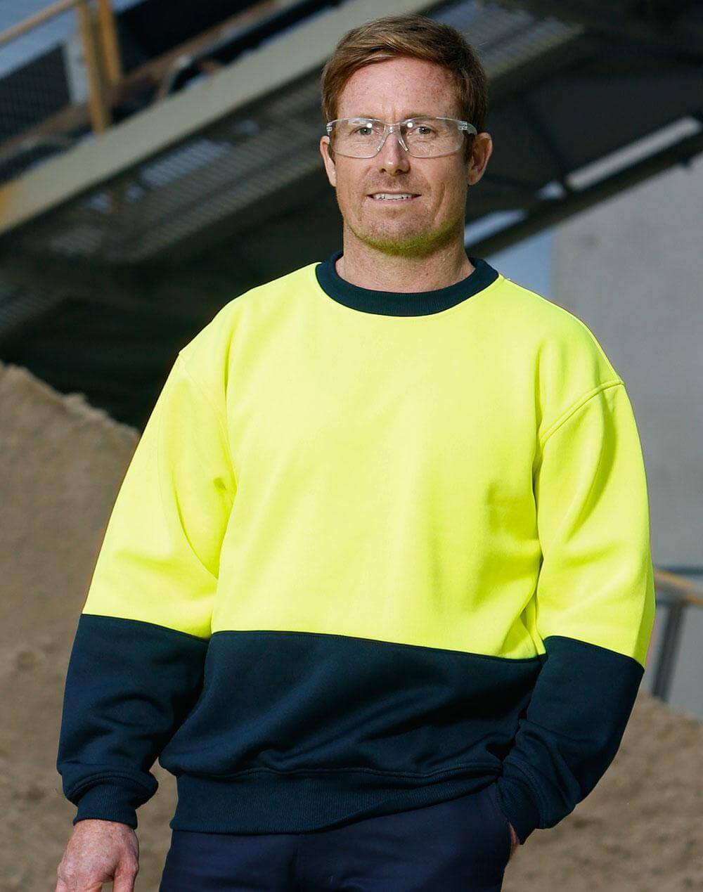 SW09 Hi Vis Two Tone Crew Neck