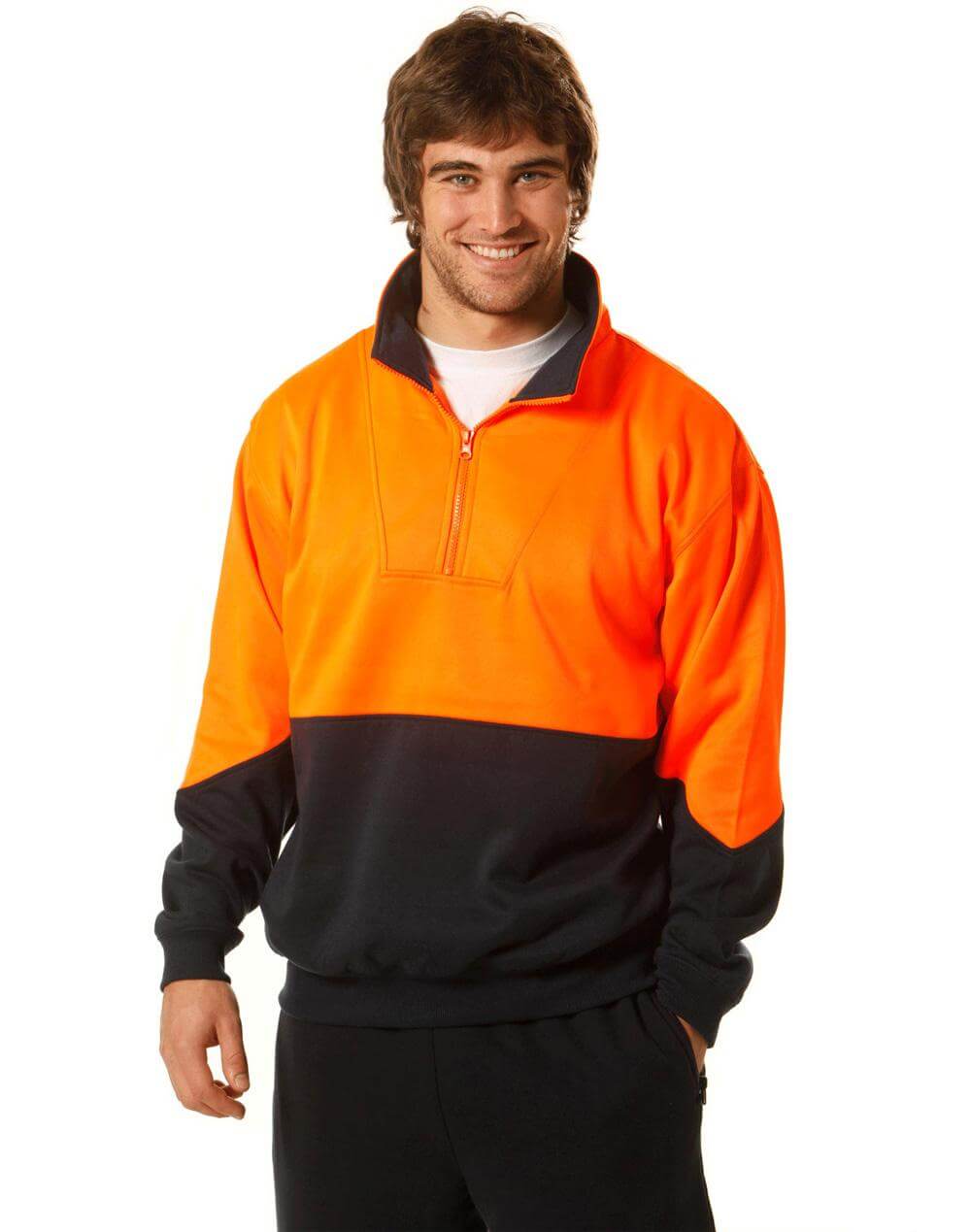 SW13A Hi Vis Long Sleeve Fleece Sweat