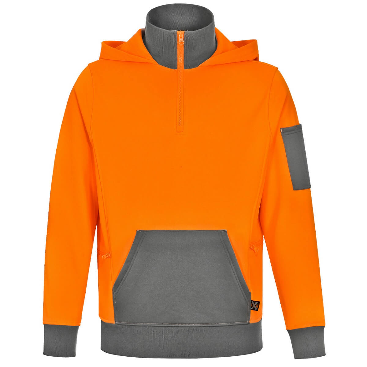 SW78 Unisex Hi Vis 1/2 Zip Premium Fleece Hoodie