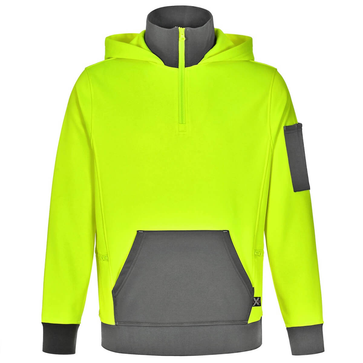 SW78 Unisex Hi Vis 1/2 Zip Premium Fleece Hoodie