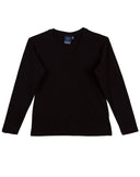 TS05A Cotton Stretch Ladies' V-Neck Long Sleeve Tee