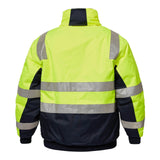 WW9011 Hi Vis Modern Reflective Bomber Jacket