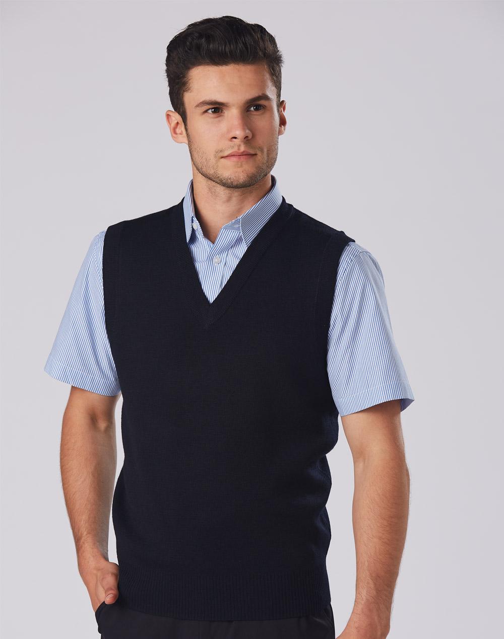 WJ02 - Unisex Wool/Acrylic V-Neck Vest