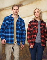 WT07 - Unisex Quilted Flannel Shirt Style Jacket