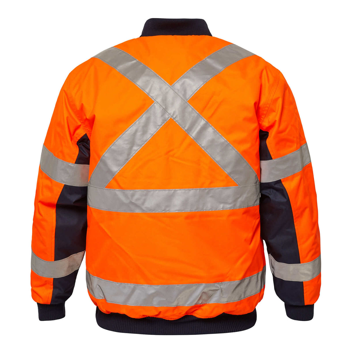 WW9010 Hi Vis Reflective Bomber Jacket With X Pattern