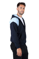 F303HZ Bondi Mens Shoulder Contrast Zip Hoodie