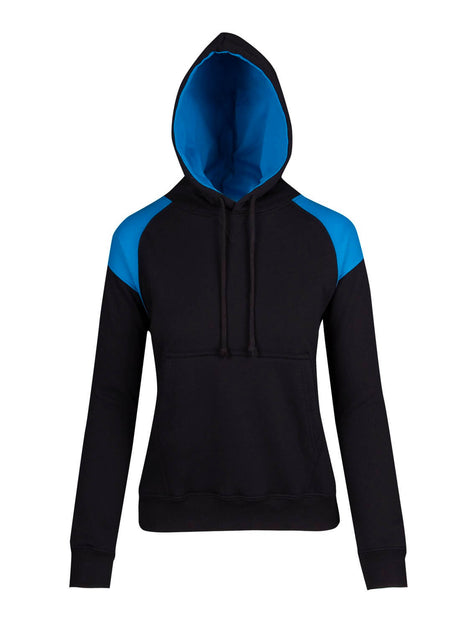 F303UN Team Ladies/Juniors Shoulder Contrast Panel Hoodie