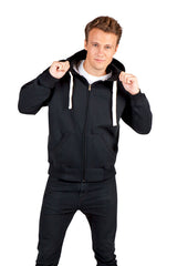 F909HZ Mens Brushed Heavy Zip Fleece Hoodie