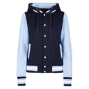 FB97UN Hooded Varsity Jacket Ladies