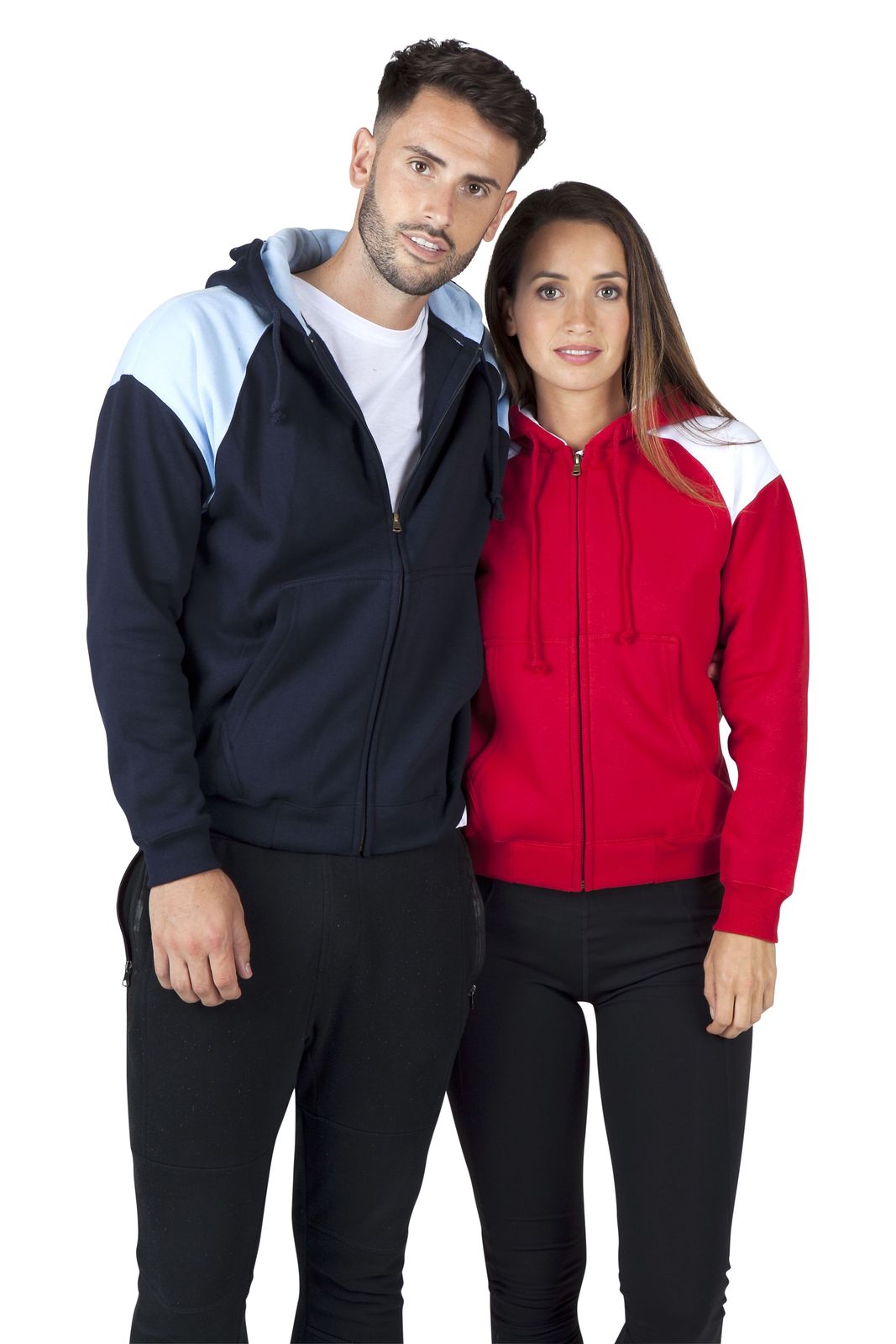 FZ33UN Bondi Ladies/Juniors Shoulder Contrast Zip Hoodie