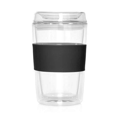 Eco Coffee Glass Lid Double Wall CUP2GO 300ML - Printed