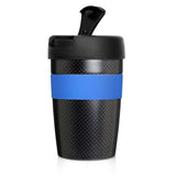 Eco Coffee Cup Stainless Double Wall Cup2Go Carbon Fibre 375ML - Printed