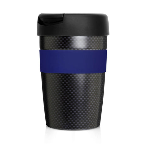 Eco Coffee Cup Stainless Double Wall Cup2Go Carbon Fibre 375ML - Printed